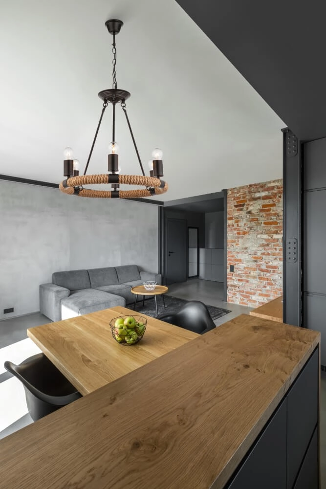 Lustre rural Ulleu Ø 50cm avec corde Globo 9007371350797