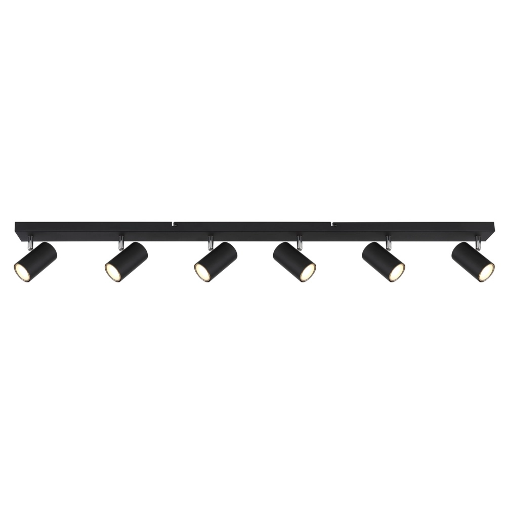 Lampe de plafond à 6 lumières Robby Noir Globo 9007371433599