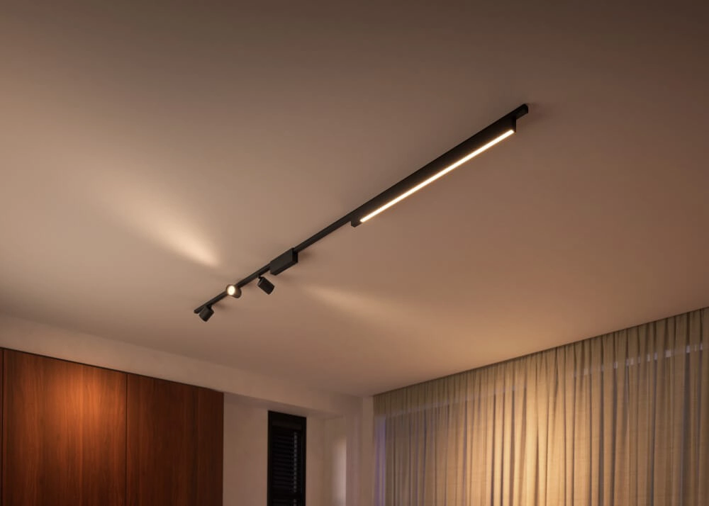 Hue Perifo - White and color lot de 3 spots et barre noir Philips 8719514407800