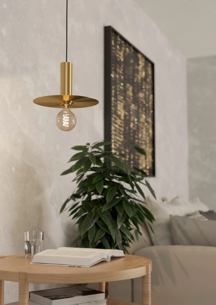 Lampe suspendue dorée Escandell Ø 25 cm Eglo 9008606273874
