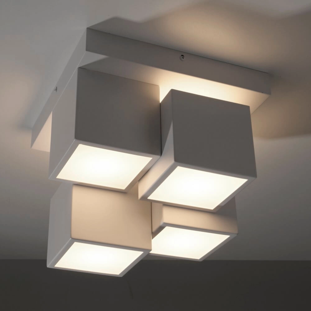 Plafonnier blanc Tetris blanc Just Light 4043689004545