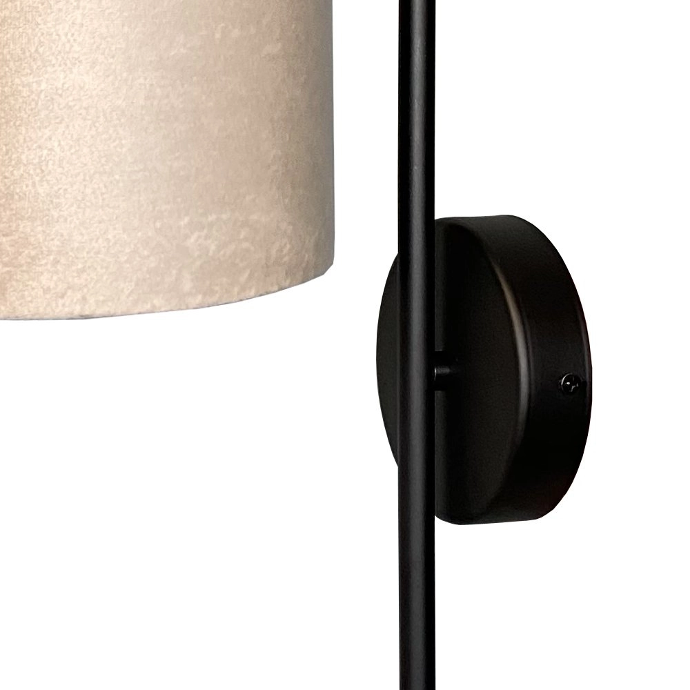 Applique noire Venus avec abat-jour couleur sable Masterlight 8718121251196