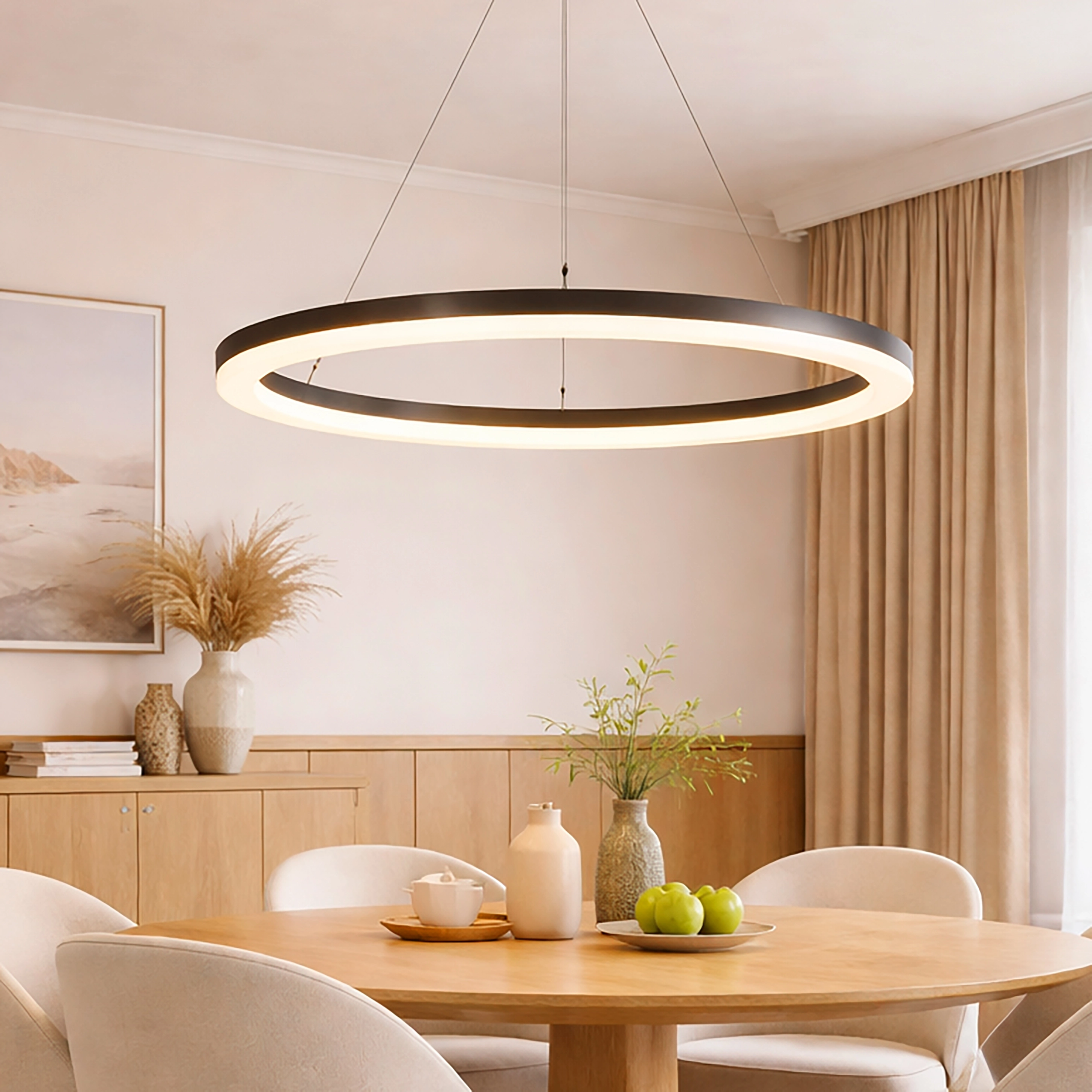 Lampe suspendue élégante Ara Ø bronze de 100 cm Lyora 5053423316031