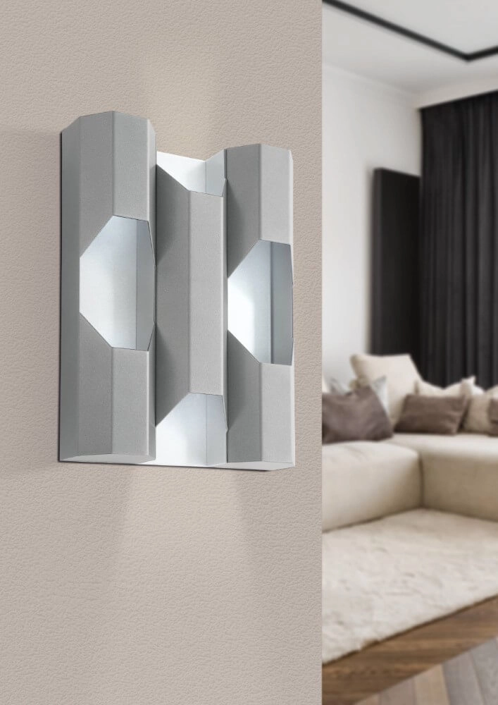 Spot mural gris Zinacua Eglo 9002759988418