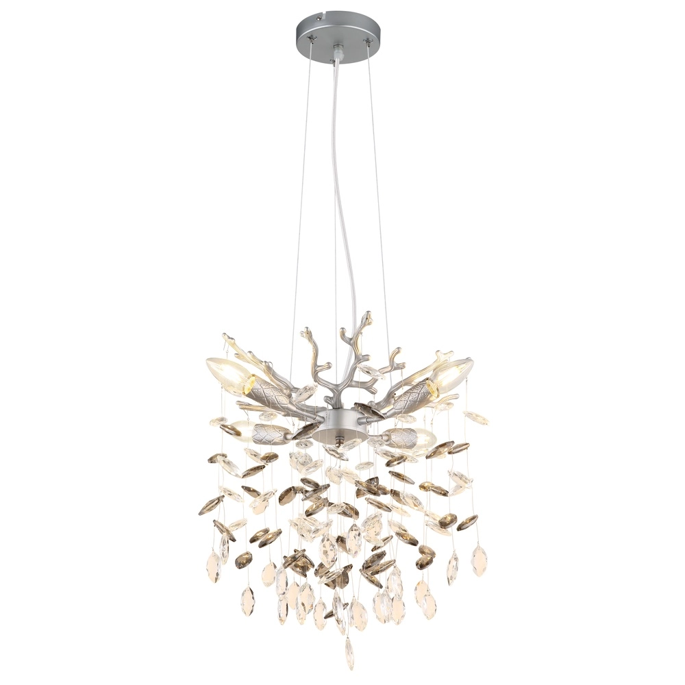 Lampe suspendue Queena gris argenté Ø 40cm