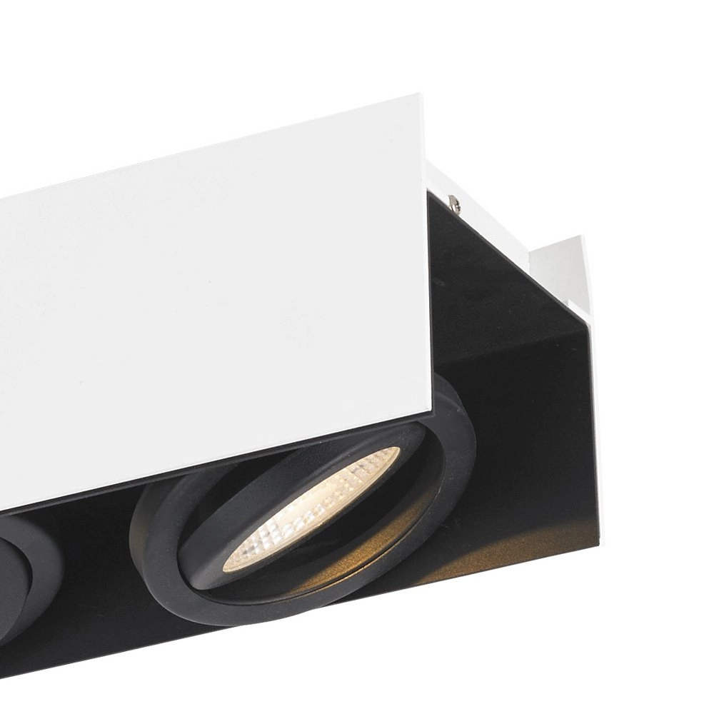 Spot Vidago 3 lumières blanc avec noir Stars of Light 9002759393175