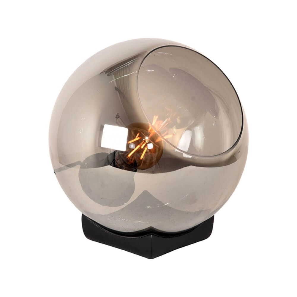Lampe de table Firo avec verre fumé - Ø 15cm