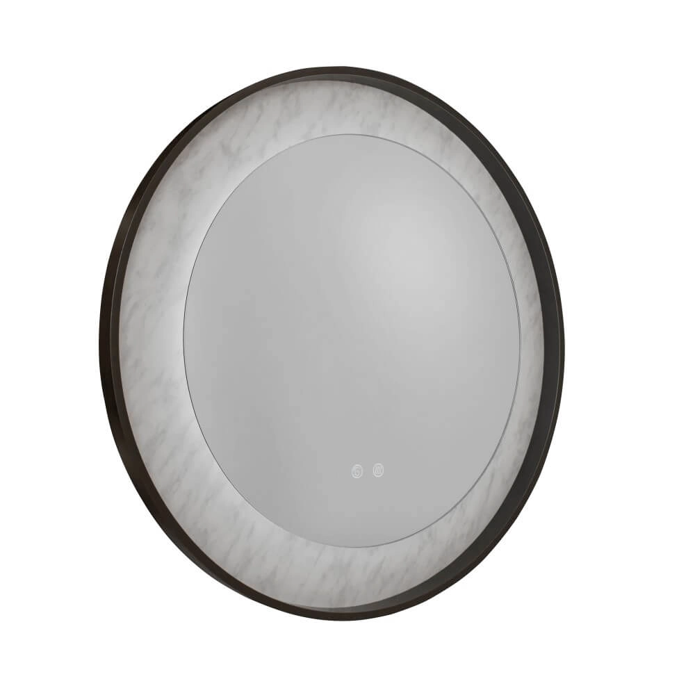 Miroir de salle de bain Luxo Noir avec lumière Searchlight 5053423272092