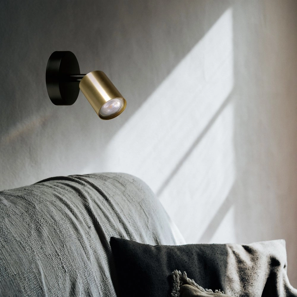 Plafonnier noir Bounce avec une tache dorée Masterlight 8718121209333