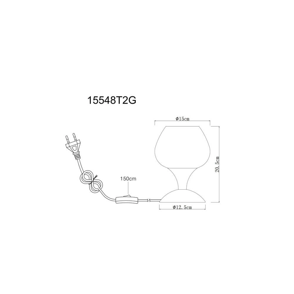 Lampe de table noire Maxy avec verre rouge Ø 15cm Globo 9007371462148