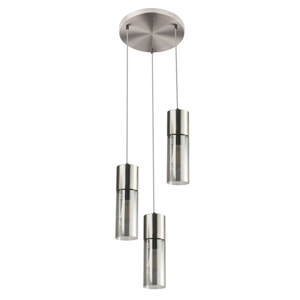 Lampe pendante à 3 lampes Annika Conception en nickel Globo 9007371412686