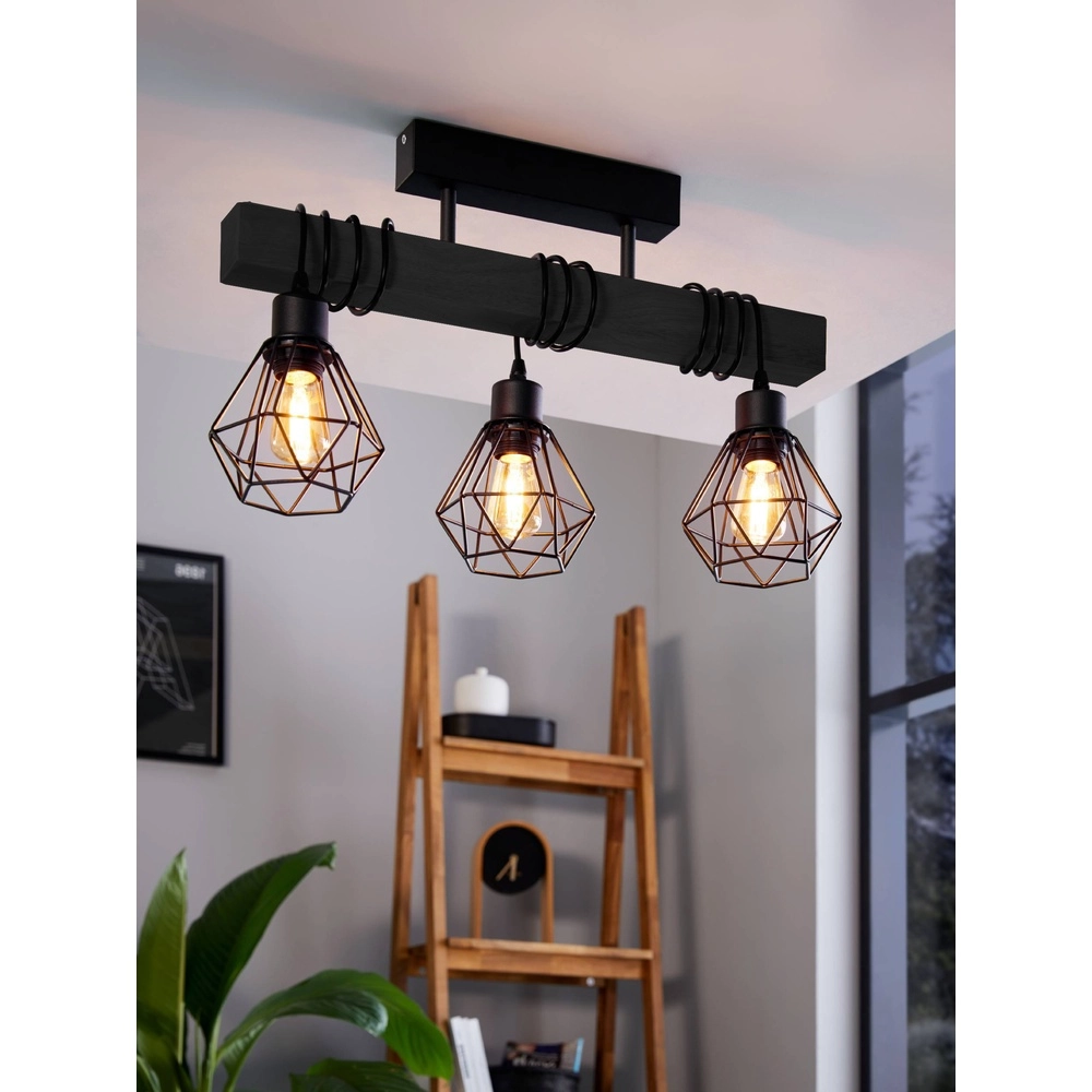 Lampe de plafond de campagne Townshend 5 3-lumière Eglo 9002759307516