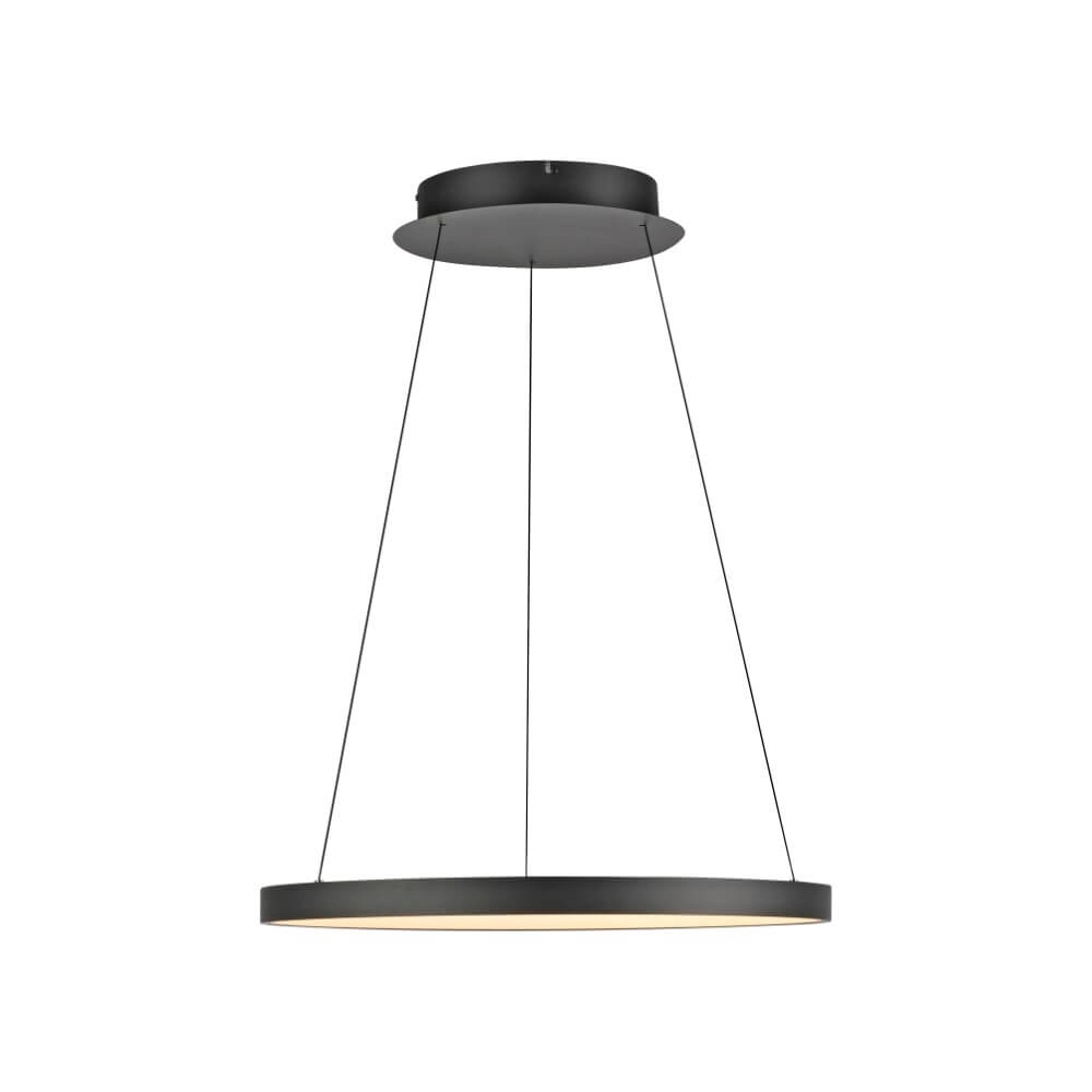 Lampe suspendue ronde Hoop noir Paul Neuhaus 4012248384695