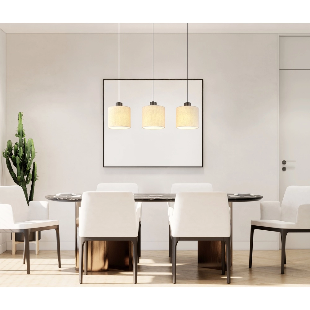 Lampe suspendue en métal à canon Thea Ligne droite à trois lumières Globo 9007371567034