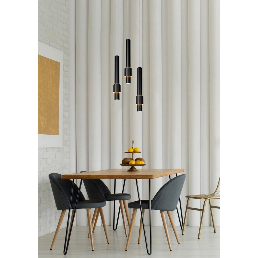 Lampe suspendue élégante Margary Noir à 3 lumières Lucide 5411212241894