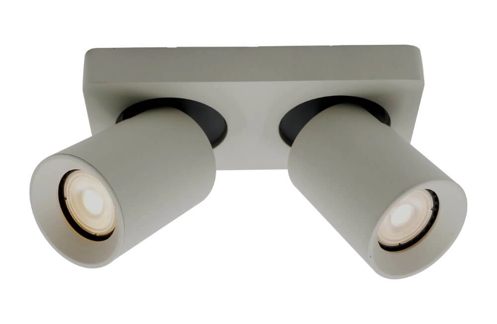 Spot orientable en saillie Megano double gris