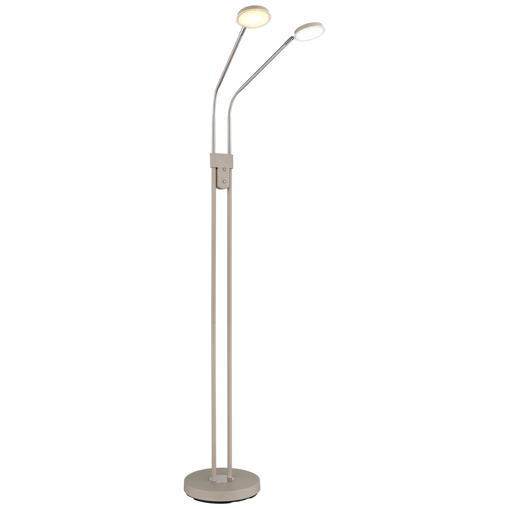 Lampe de lecture à deux lumières Silvio brun sable Globo 9007371584048