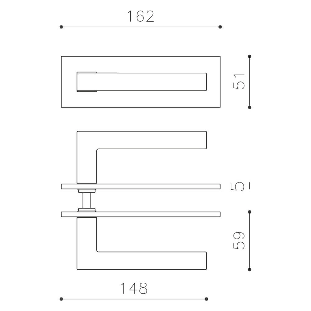 Poignée ABC Bouclier horizontal bronze mat Olivari 8714186545898