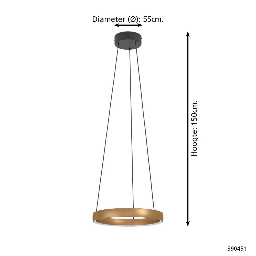Pendant lamp Trabuco Ø 55cm sensor control Stars of Light 9008606359950