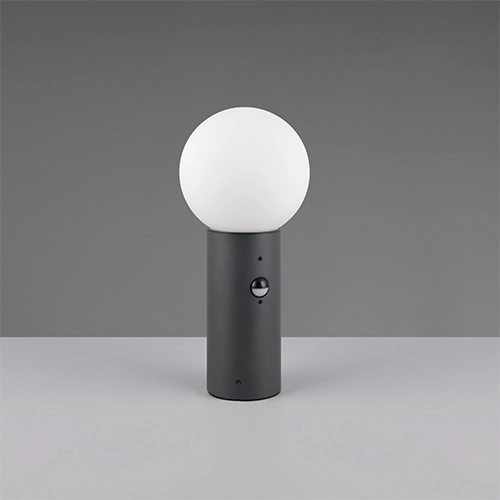 Lampe de jardin sphérique 40 cm Mures anthracite avec capteur Trio 4017807687286