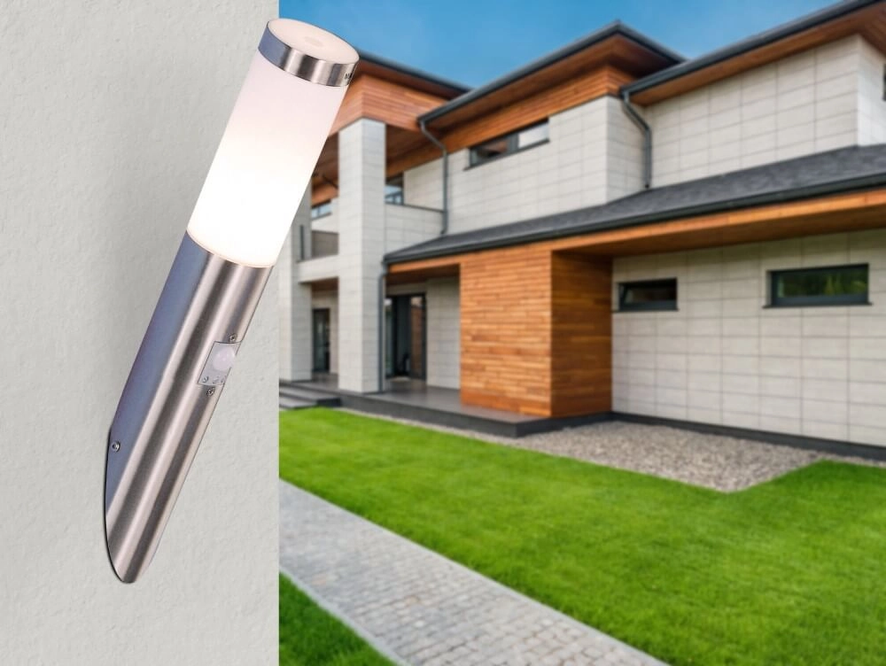 Lampe d'extérieur en acier inoxydable Boston avec capteur Globo 9007371112197