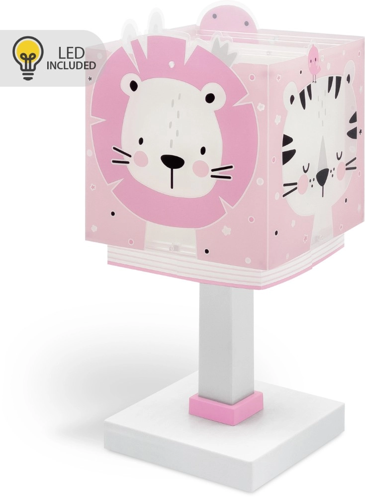 Lampe de table pour chambre d’enfant Baby Jungle rose Lampe de table pour chambre d’enfant Baby Jungle rose