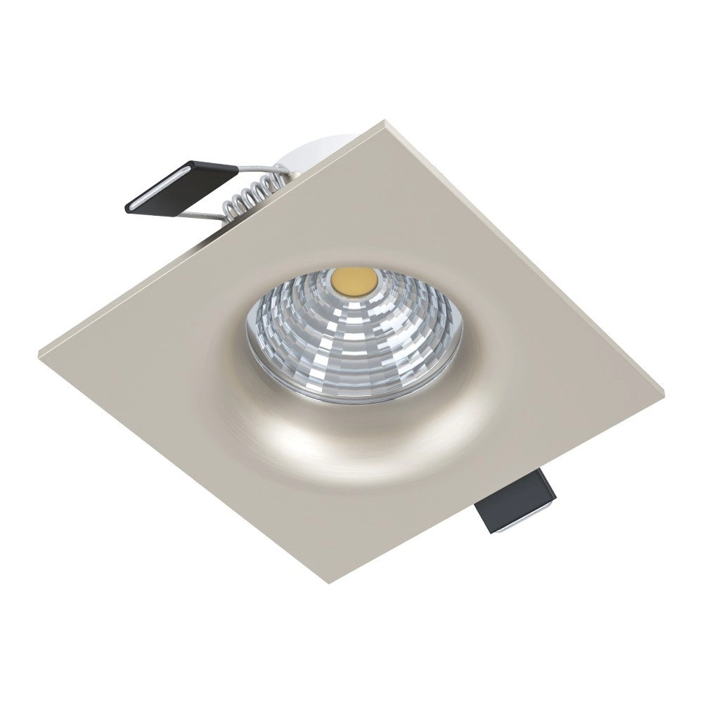 Spot LED carré Saliceto 6w - 2700K - 8,8cm gris métal