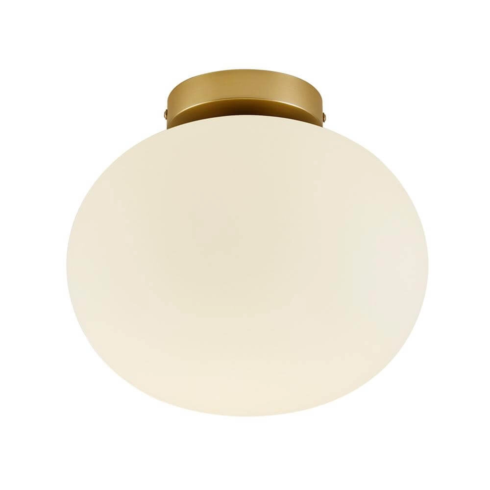 Plafonnier en verre Alton laiton avec verre blanc Plafonnier en verre Alton laiton avec verre blanc