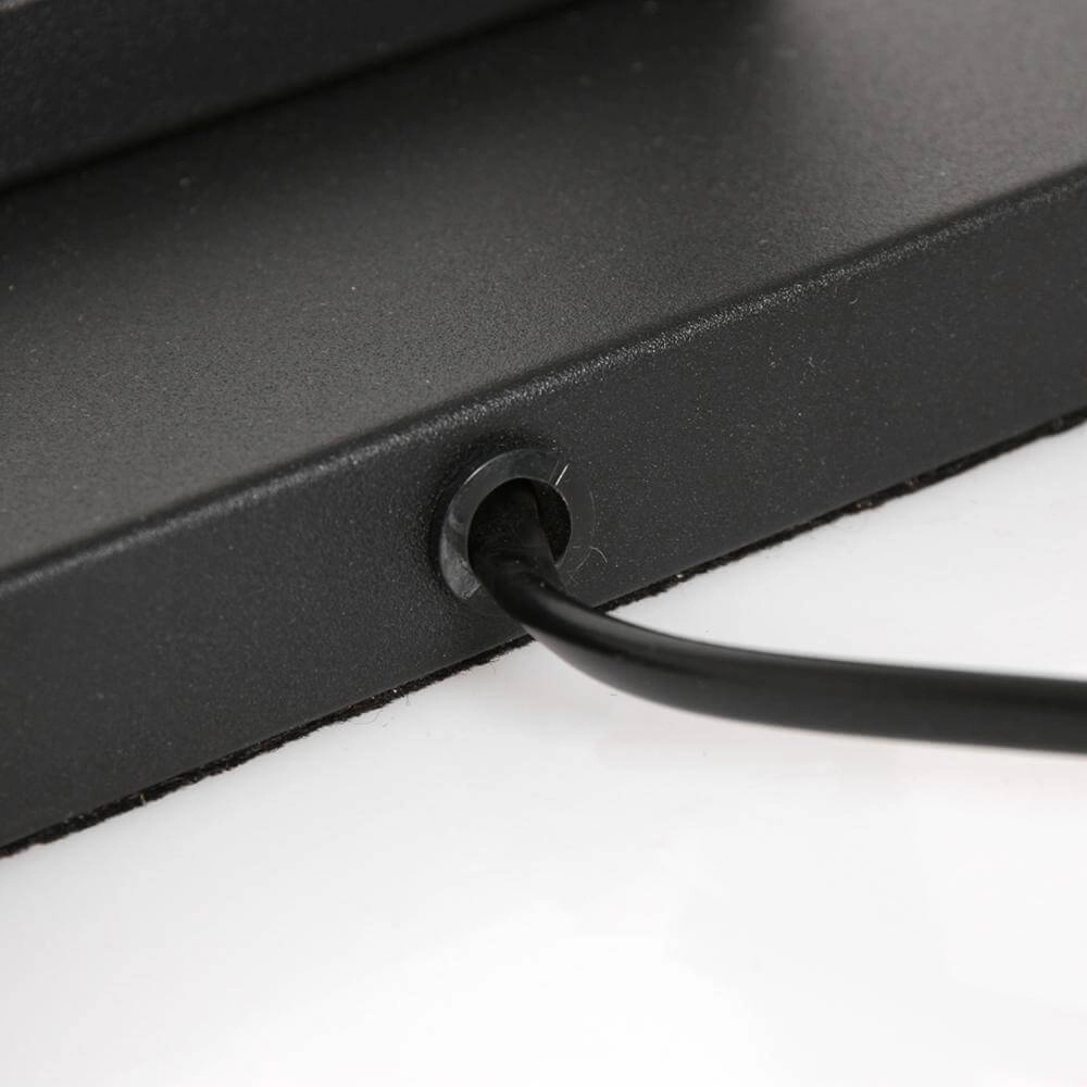 Lampe de table Stang noir avec abat-jour paille Ø 40cm Steinhauer 8712746172515