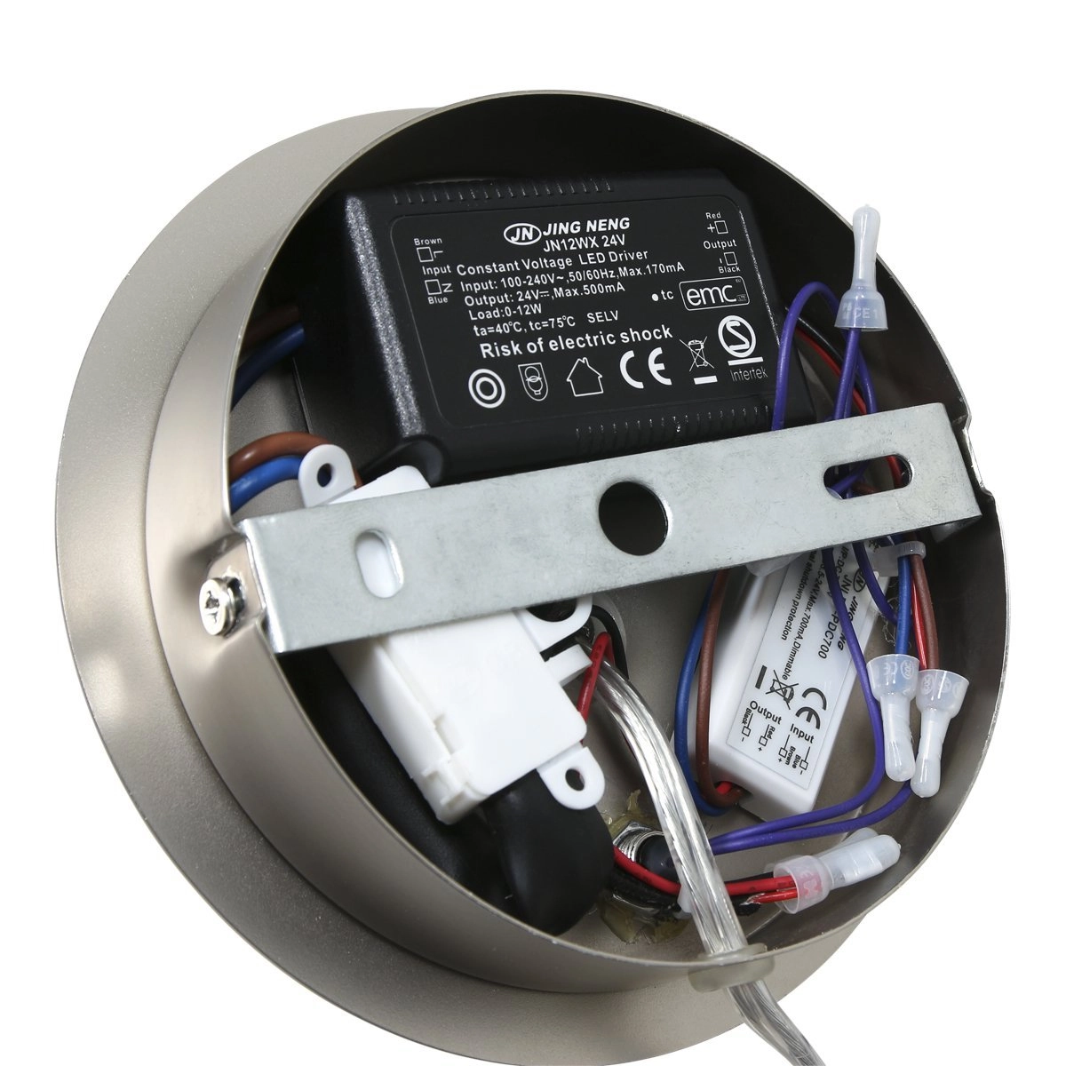 Lampe de lecture murale LED Turound 10w - 2700K - 62cm verre clair inox Steinhauer 8712746133370