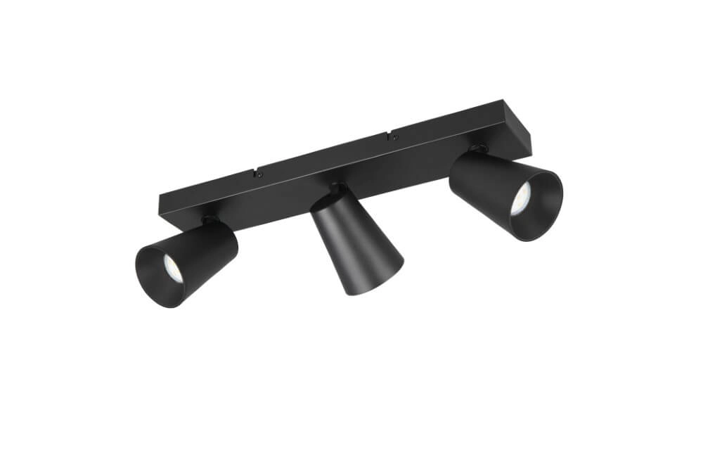 Spot en saillie 3 lumières Sharp noir Trio 4017807613087