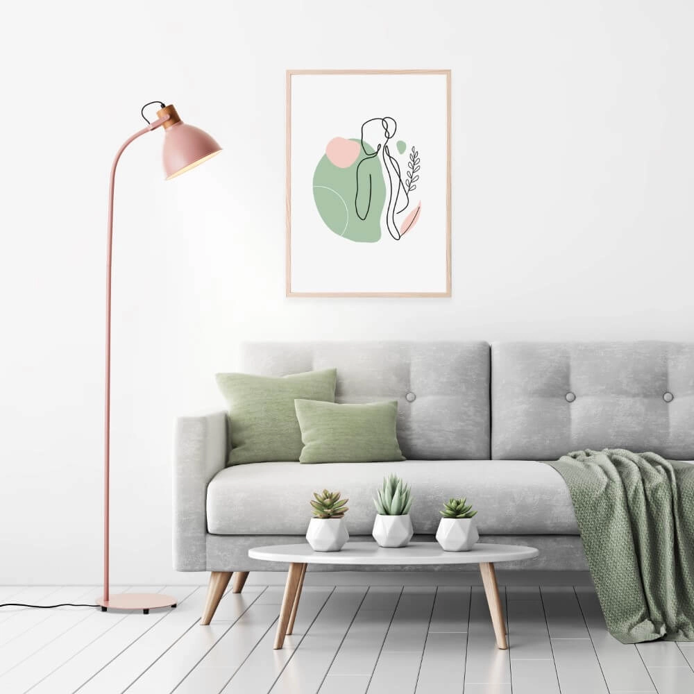 Lampe sur pied Erena rose Brilliant 4004353412998