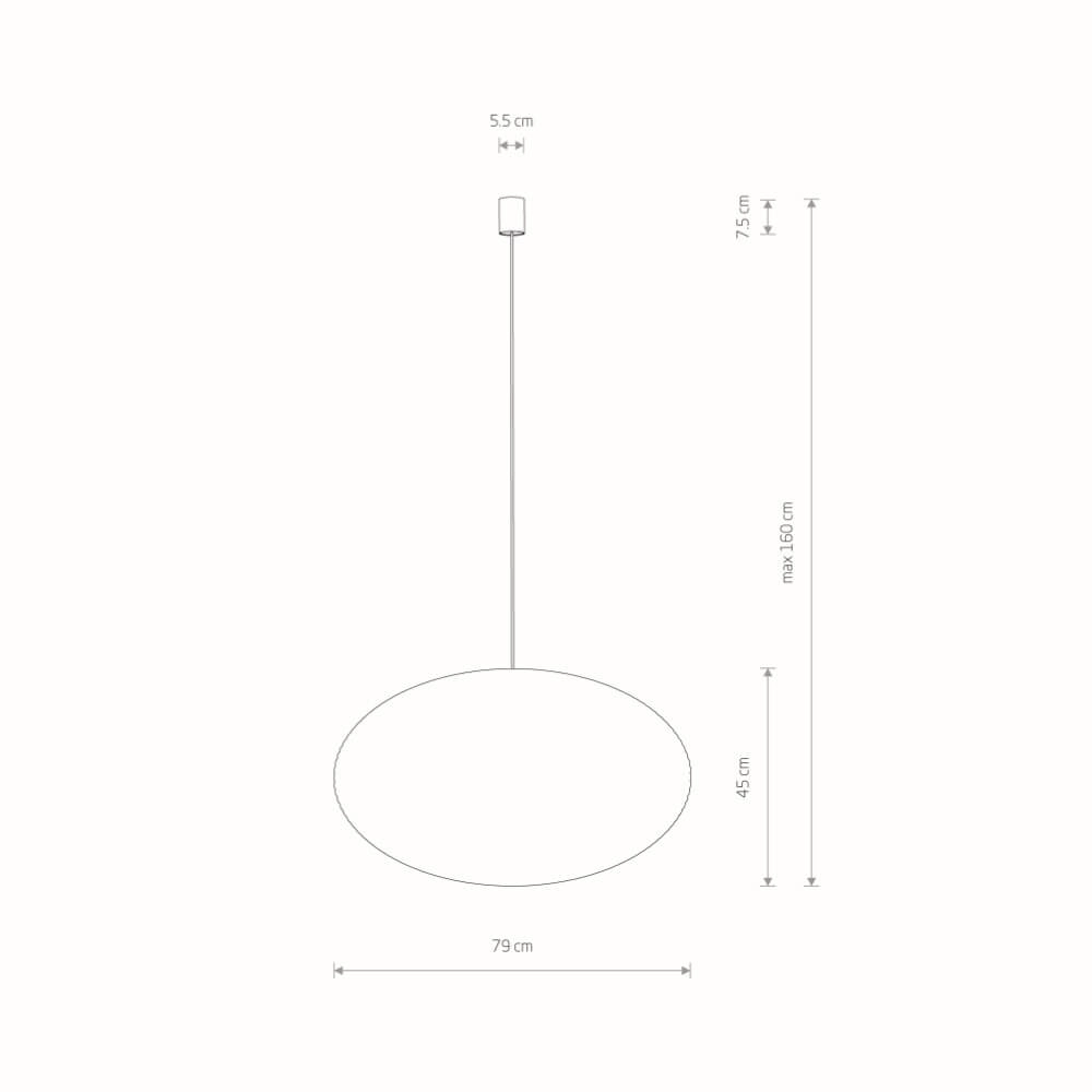 Suspension naturelle Rattan L Ø 70cm Lyora 5903139111553