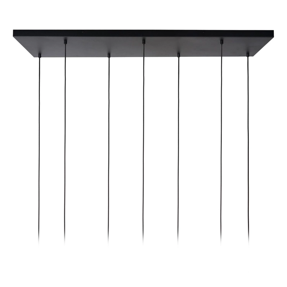 Lampe suspendue Maloto 7 lumières avec verre ambré Lucide 5411212451569