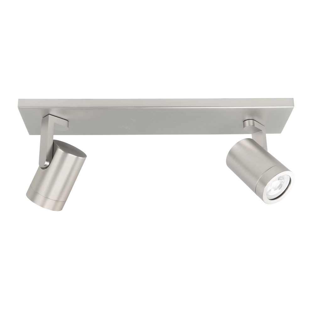 Spot monté en surface Halo Spot nickel 2 lumières droit Spot monté en surface Halo Spot nickel 2 lumières droit
