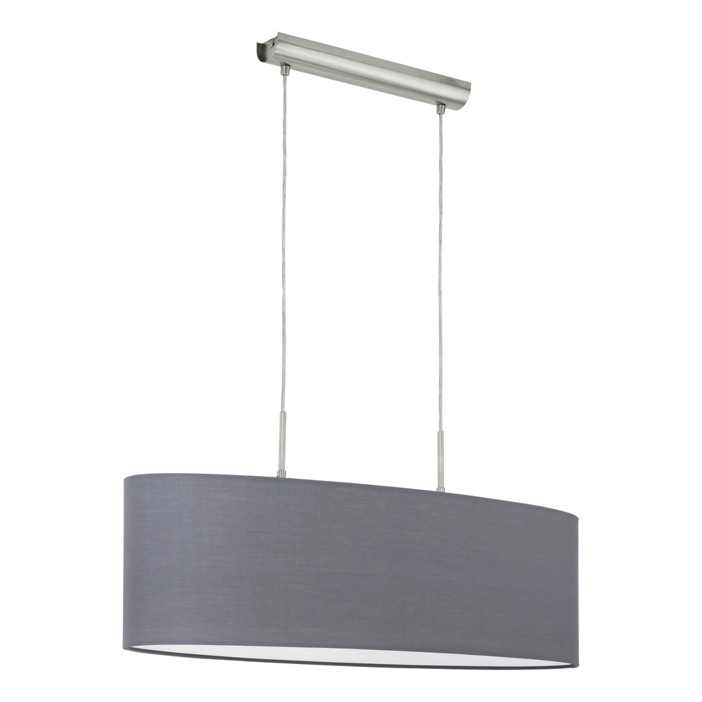 Lampe suspendue ovale Pasteri nickel