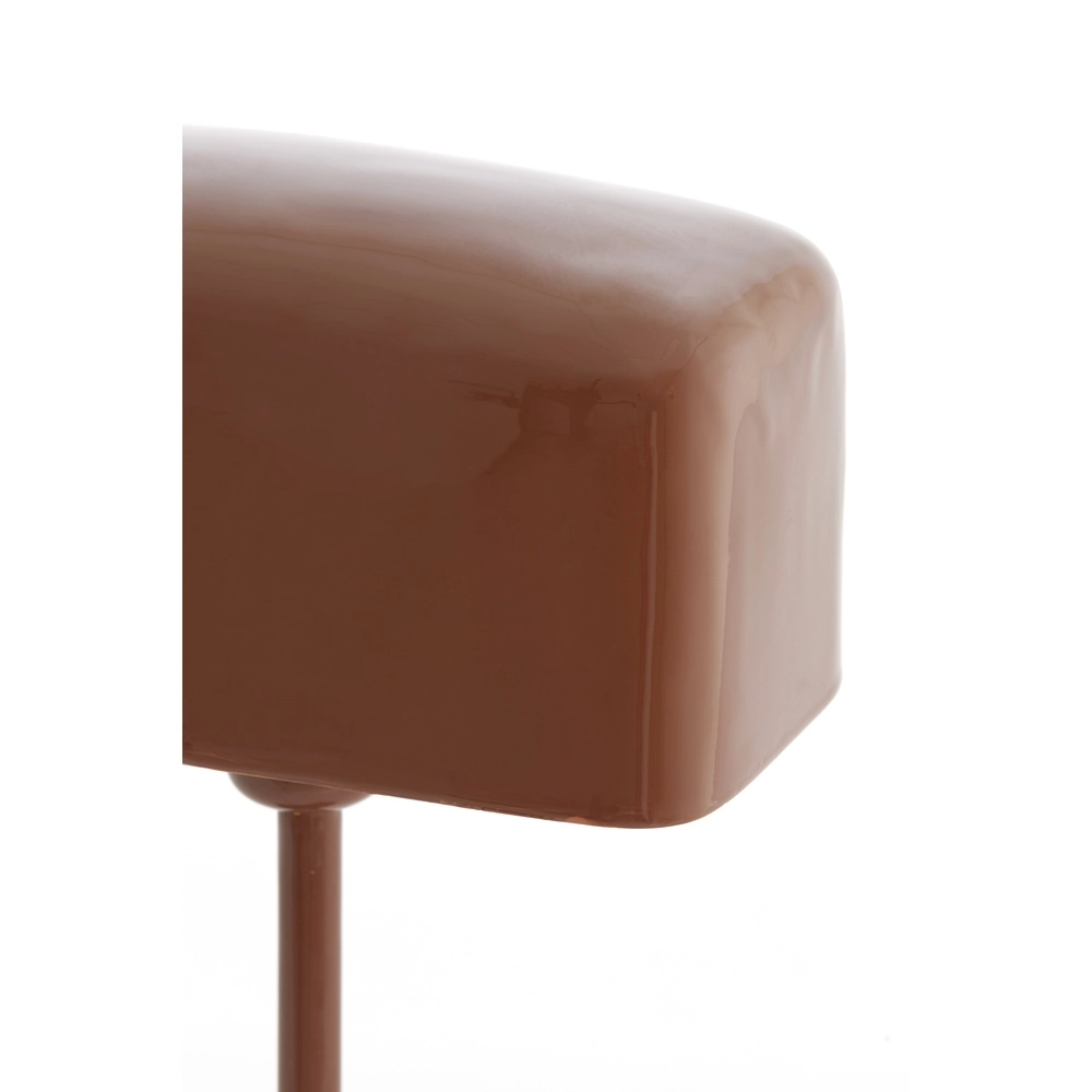 Lampe de chevet Elenie 25x13cm - brun rouge brillant Light & Living 8717807818852