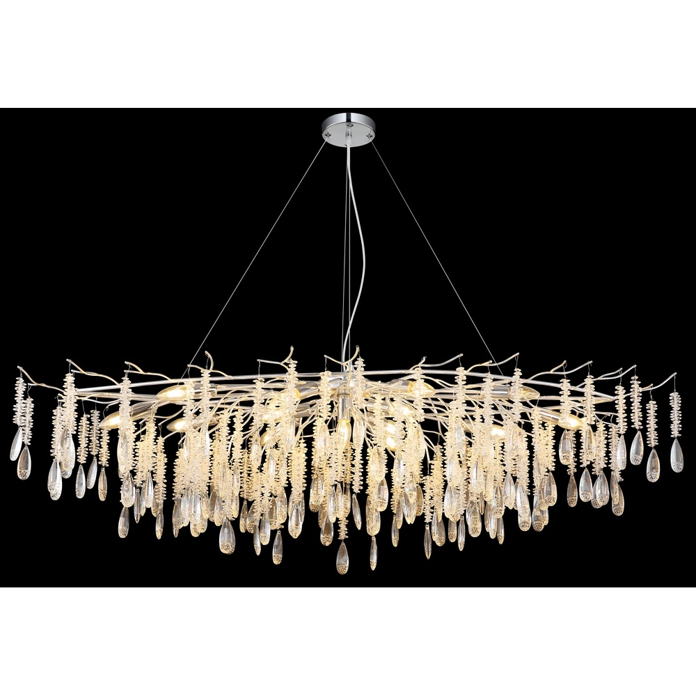 Lampe suspendue Kinga Gris argenté 150 cm Globo 9007371575992