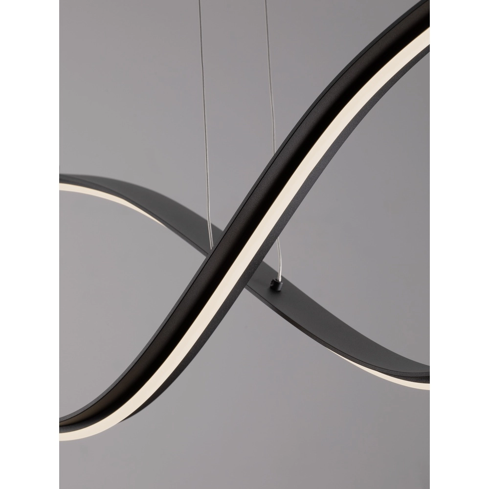 Lampe suspendue curl Brio noir Lyora 5212017479839