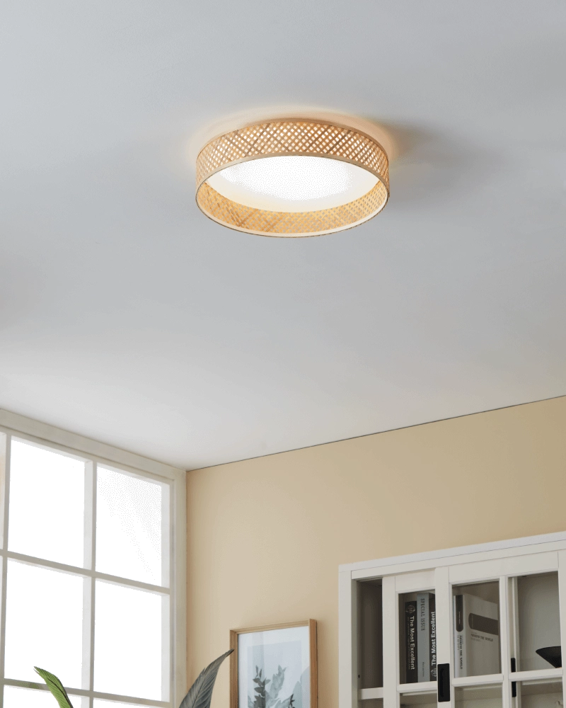 Plafonnier en rotin Luppineria Ø 38 cm Eglo 9008606244034
