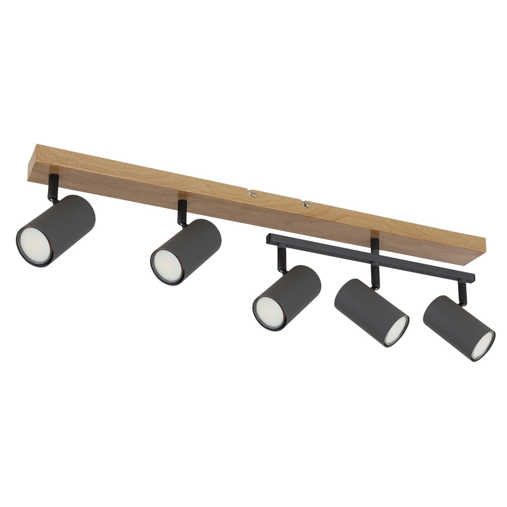 Lampe de plafond à 5 lumières Robby bois Globo 9007371442577
