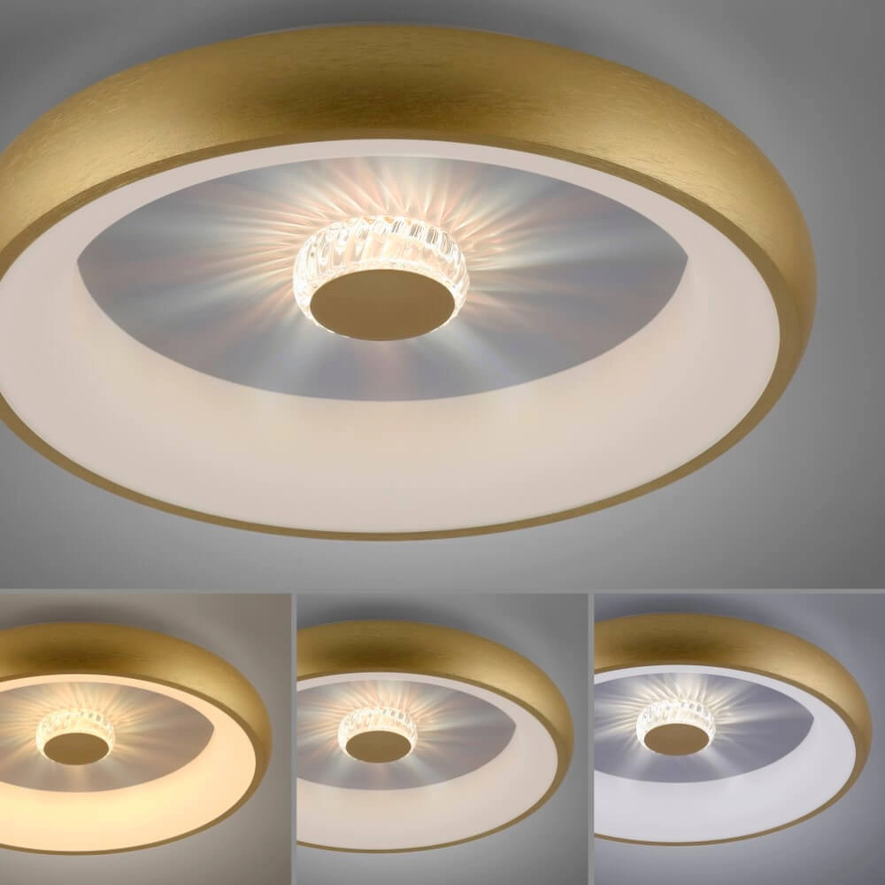 Plafonnier rond Vertigo laiton Ø 46,5cm Just Light 4043689994716