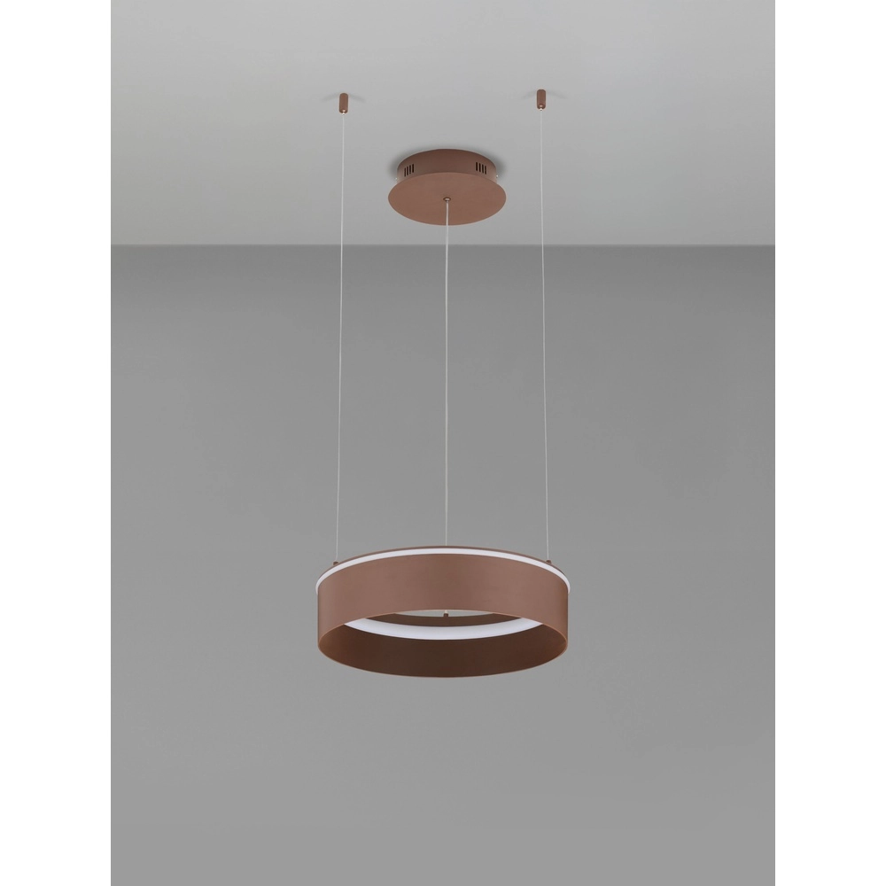 Lampe pendante moderne Olivia marron Ø 40 cm Lyora 5212017494238