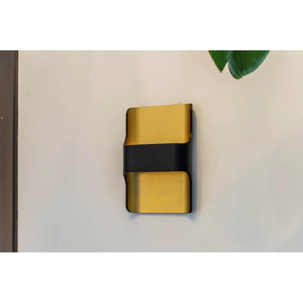 Applique murale design Dallas noir avec or Artdelight 8719831737994