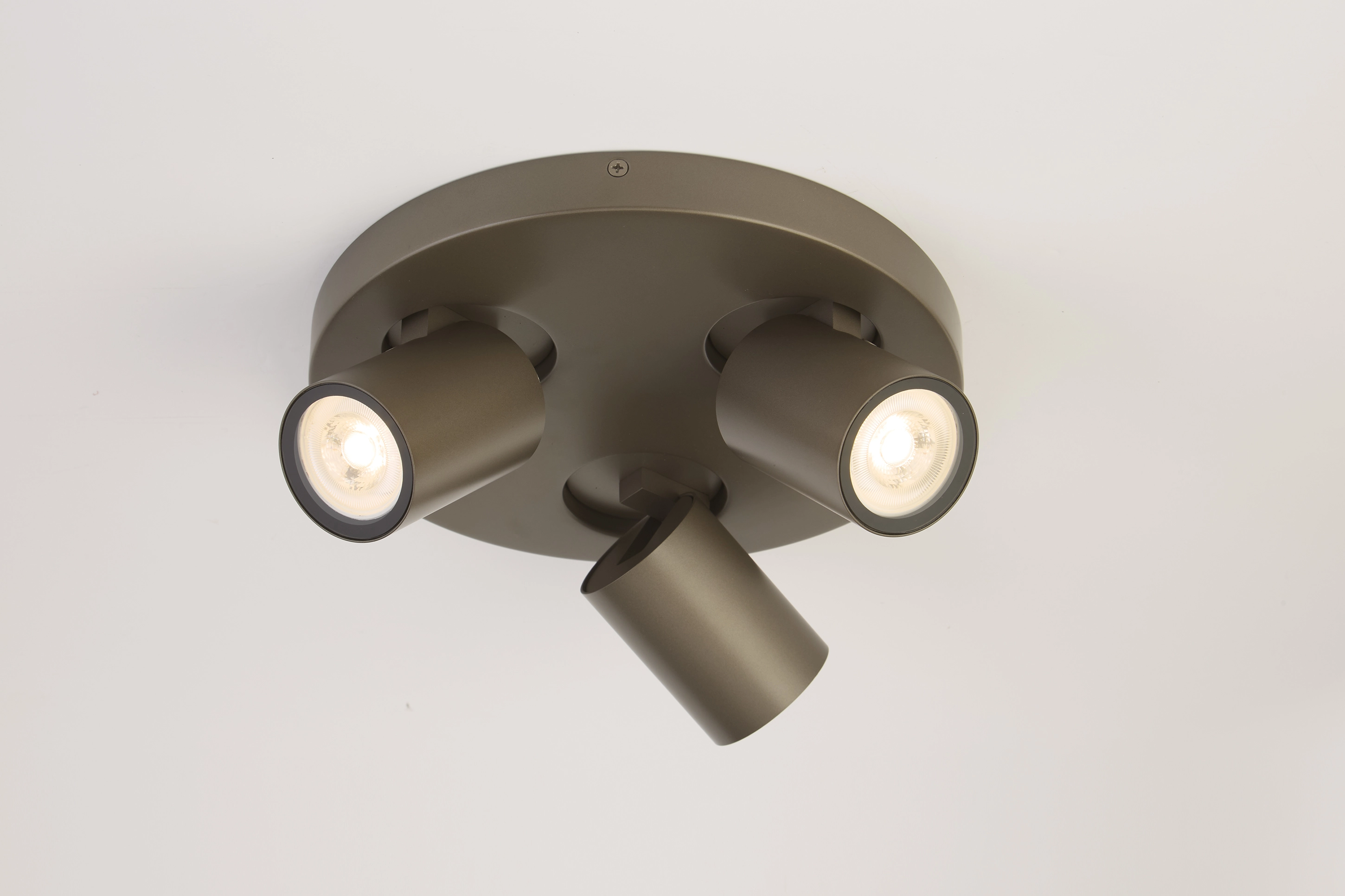 Lampe de plafond Selene 3 Bronze rond