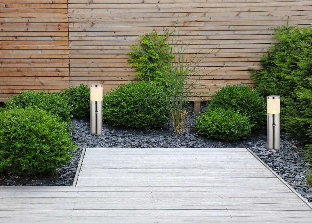 Lampe de terrasse en inox Xeloo 50 cm - avec capteur Globo 9007371441273