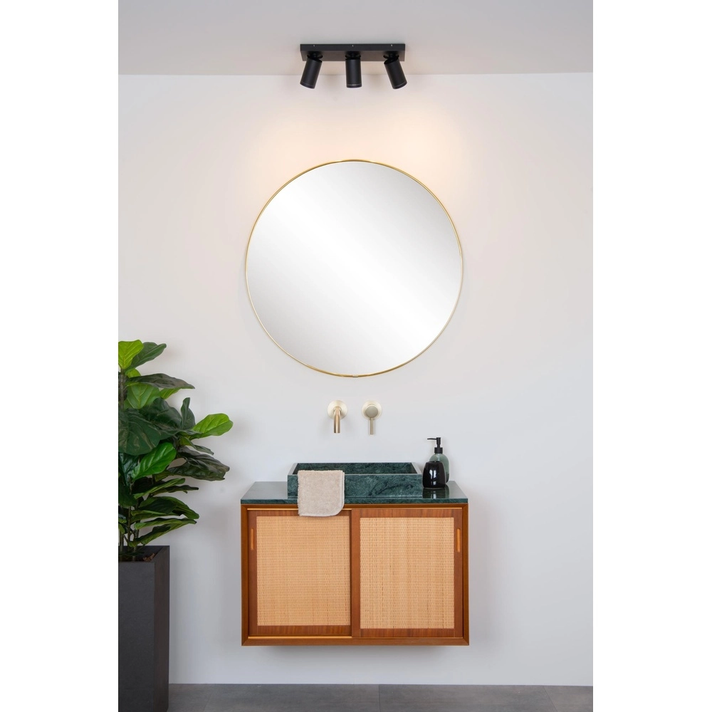 Projecteur de plafond Taylor IP44 3-lumière noire Lucide 5411212092656