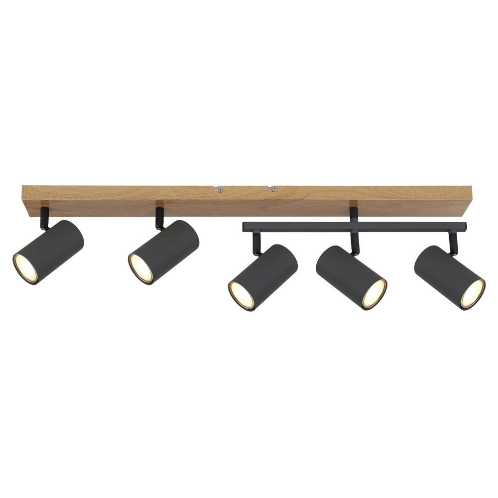 Lampe de plafond à 5 lumières Robby bois Globo 9007371442577