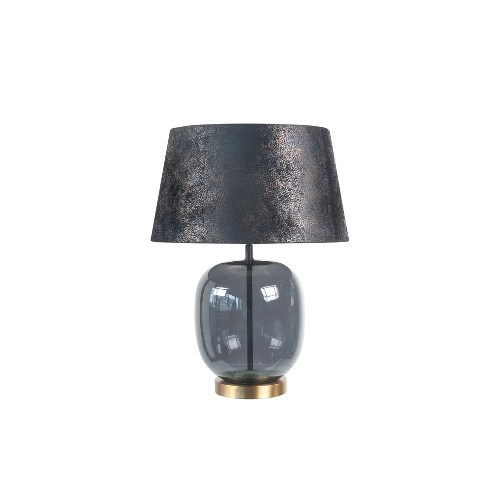 Lampe de table Bellini laiton avec verre fumé Ø 40cm
