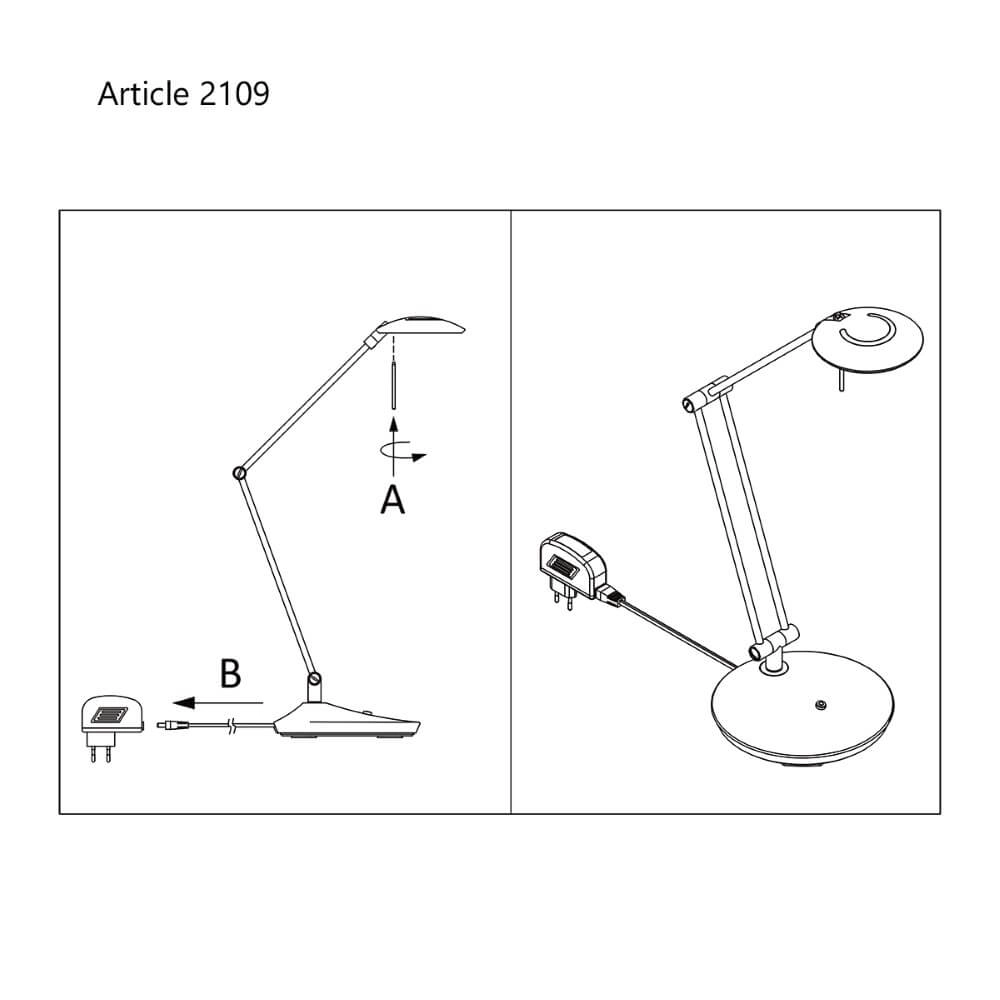 Lampe de bureau Zodiac LED Steinhauer 8712746127317